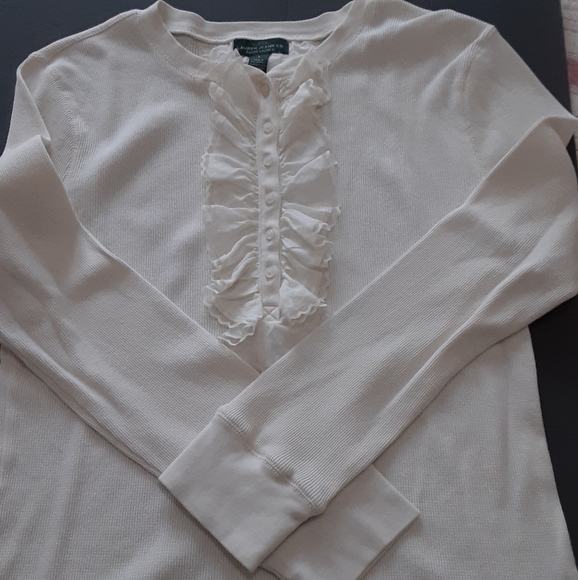 LRL LAUREN JEANS CO 6 Button Cotton LS Pullover Size Large - Picture 1 of 7